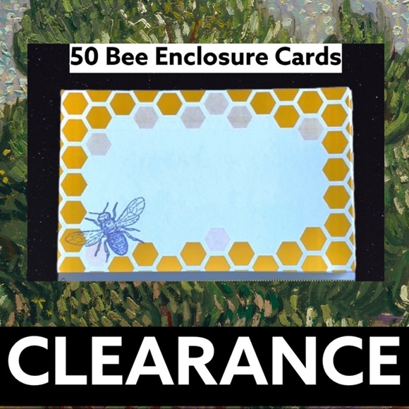 50 Small Honeycomb Bee Cards Clearance - Picture 2 of 8